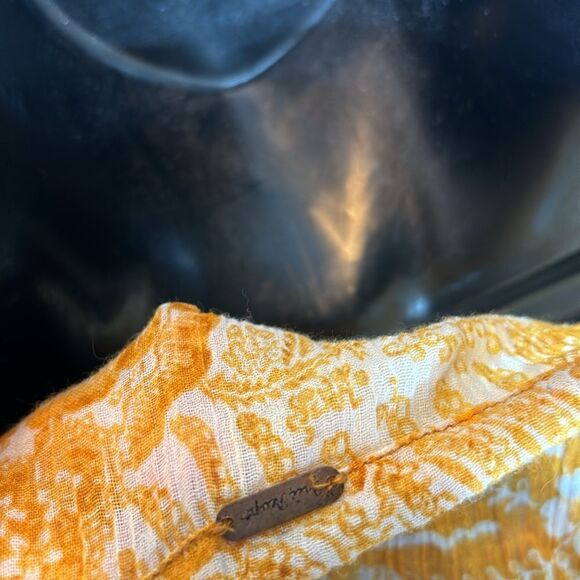 Free people crepe floral mini dress sunshine bohemian mixed media tropical - Picture 5 of 5